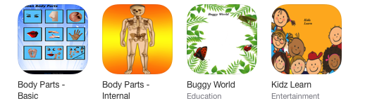 Body Parts Basic , Internal , Buggy World and Kidz Learn